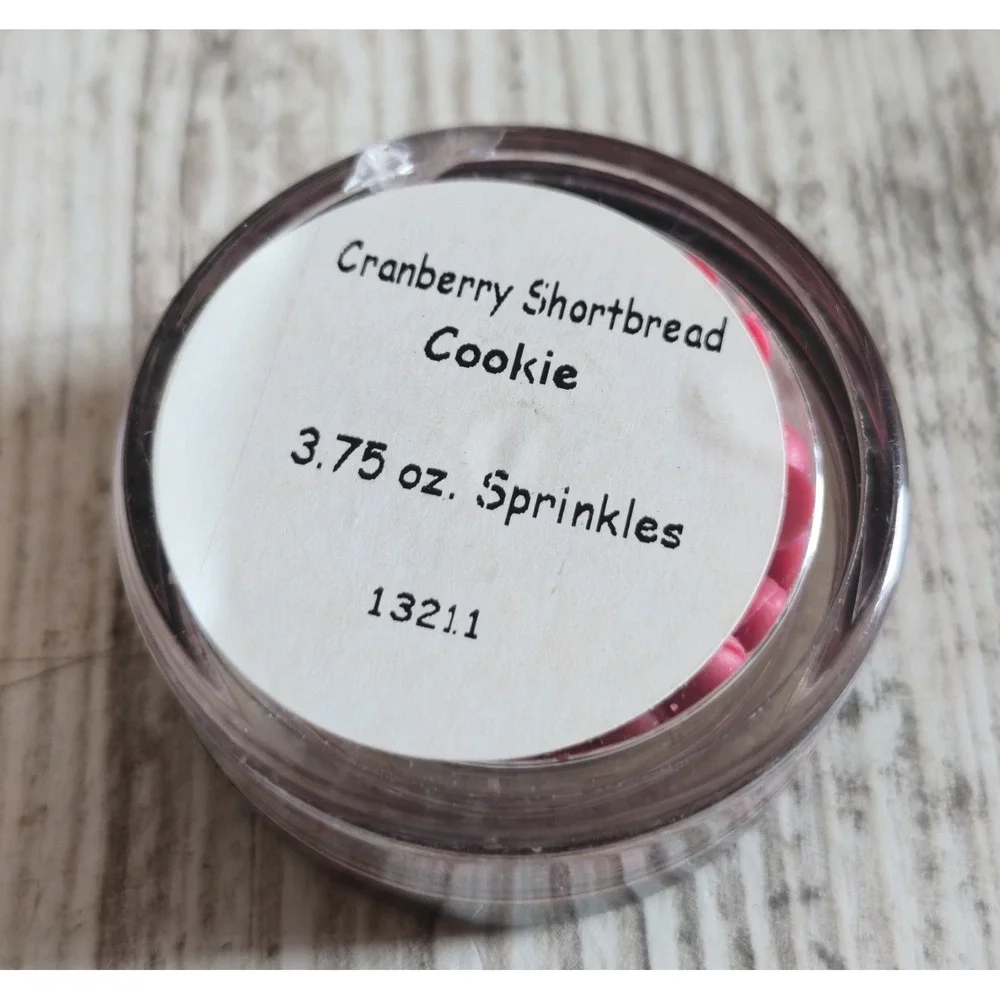 Pink Zebra Sprinkles Cranberry Shortbread Cookie Wax Melt Sample 1-1/8 oz Jar